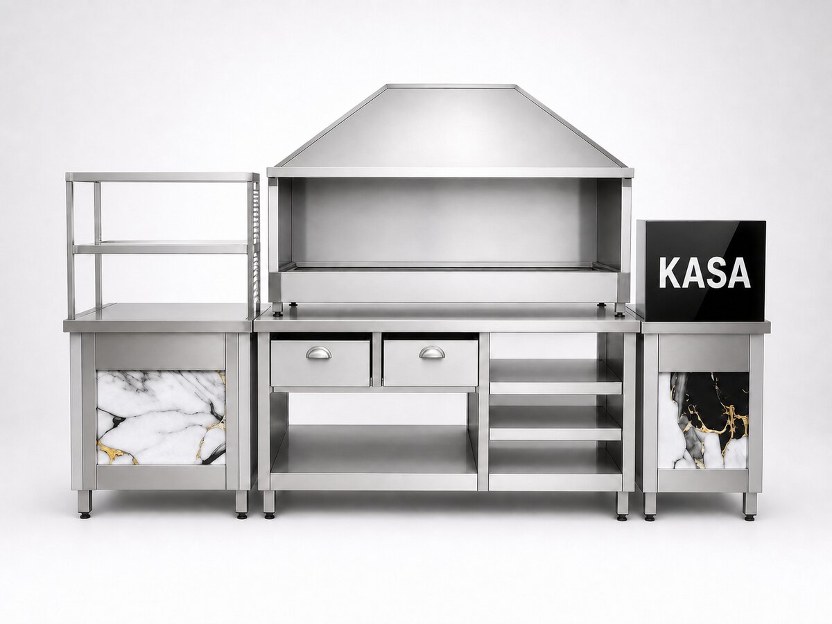 Kebap Ocaklı Servis ve Kasa Seti